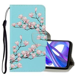 For Huawei Honor 9X 3D Colored Drawing Horizontal Flip PU Leather Case with Holder & Card Slots & Wallet(Magnolia)