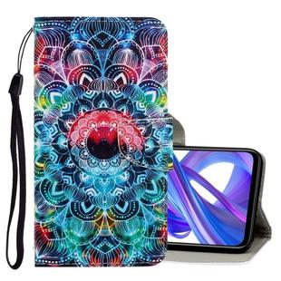 For Huawei Honor 9X 3D Colored Drawing Horizontal Flip PU Leather Case with Holder & Card Slots & Wallet(Mandala)