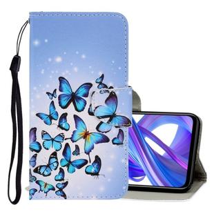 For Huawei Honor 9X 3D Colored Drawing Horizontal Flip PU Leather Case with Holder & Card Slots & Wallet(Multiple Butterflies)