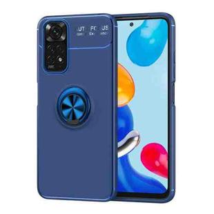 For Xiaomi Redmi Note 11 4G International Version Metal Ring Holder TPU Phone Case(Blue)