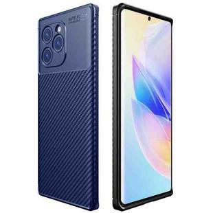 For Honor 60 SE Carbon Fiber Texture TPU Phone Case(Blue)