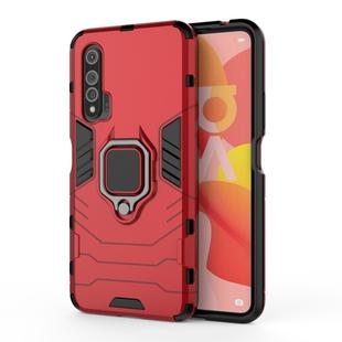 For Huawei Nova 6 5G Shockproof PC + TPU Protective Case with Magnetic Ring Holder(Red)