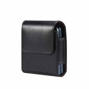 For Huawei P50 Pocket Genuine Leather Waist Hanging Phone Case(Black)