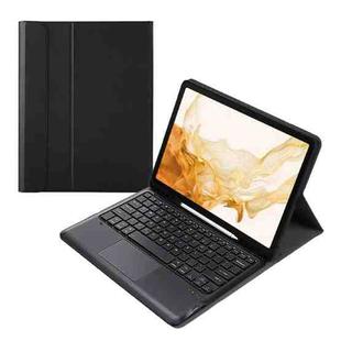 A800B-A Split Bluetooth Keyboard Leather Case with Holder & Pen Slot & Touchpad For Samsung Galaxy Tab S8+ X800(Black)