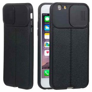 Litchi Texture Sliding Camshield TPU Protective Phone Case For iPhone 6 Plus(Black)