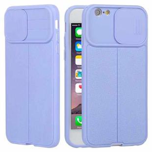 Litchi Texture Sliding Camshield TPU Protective Phone Case For iPhone 6 Plus(Light Purple)