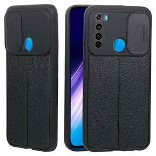 For Xiaomi Redmi Note 8 Litchi Texture Sliding Camshield TPU Protective Phone Case(Black)