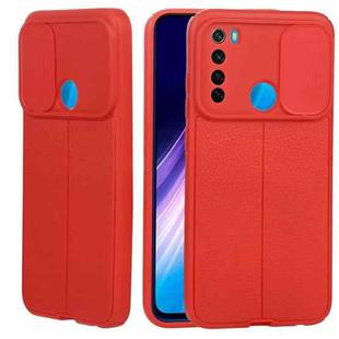 For Xiaomi Redmi Note 8 Litchi Texture Sliding Camshield TPU Protective Phone Case(Red)