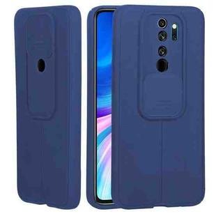 For Xiaomi Redmi Note 8 Pro Litchi Texture Sliding Camshield TPU Protective Phone Case(Blue)