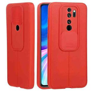 For Xiaomi Redmi Note 8 Pro Litchi Texture Sliding Camshield TPU Protective Phone Case(Red)