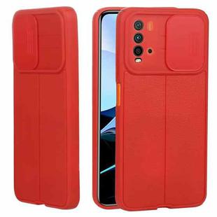 For Xiaomi Redmi Note 9 4G / Redmi 9T Litchi Texture Sliding Camshield TPU Protective Phone Case(Red)