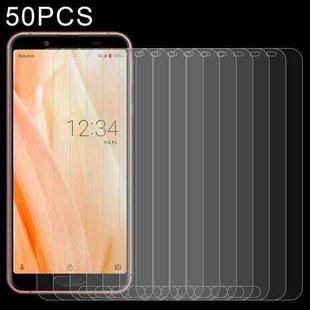 50 PCS 0.26mm 9H 2.5D Tempered Glass Film For Sharp Aquos Sense3 Lite