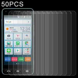 50 PCS 0.26mm 9H 2.5D Tempered Glass Film For Kyocera Kantan Sumaho 2