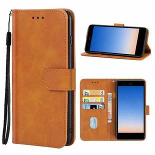 Leather Phone Case For Rakuten mini(Brown)