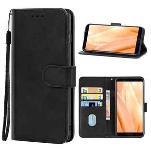 Leather Phone Case For Sharp Aquos Sense3 Lite(Black)
