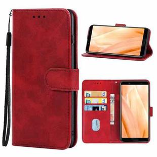 Leather Phone Case For Sharp Aquos Sense3 Lite(Red)