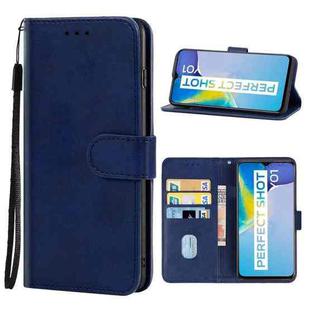 Leather Phone Case For vivo Y01(Blue)