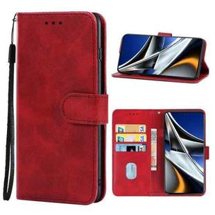 Leather Phone Case For Xiaomi Poco X4 Pro 5G(Red)