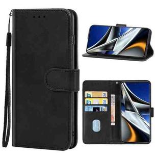 Leather Phone Case For Xiaomi Poco X4 Pro 5G(Black)