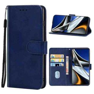 Leather Phone Case For Xiaomi Poco X4 Pro 5G(Blue)
