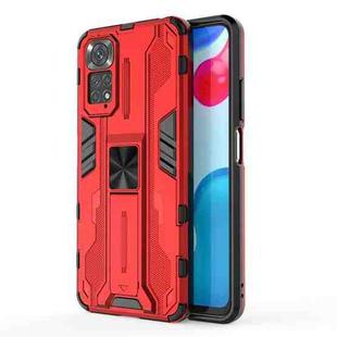 For Xiaomi Redmi Note 11 Global / Note 11S Supersonic PC + TPU Phone Case with Holder(Red)