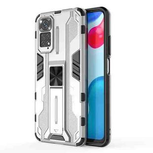 For Xiaomi Redmi Note 11 Global / Note 11S Supersonic PC + TPU Phone Case with Holder(Silver)