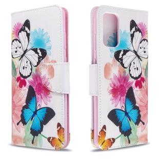 For Galaxy S20+ Colored Drawing Pattern Horizontal Flip Leather Case with Holder & Card Slots & Wallet(Butterfly)