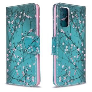 For Galaxy S20+ Colored Drawing Pattern Horizontal Flip Leather Case with Holder & Card Slots & Wallet(Plum Blossom)