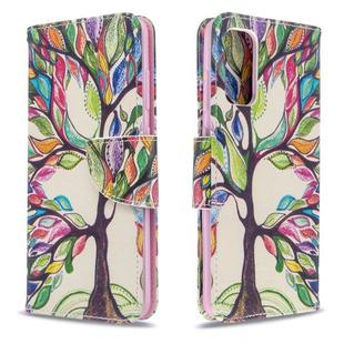 For Galaxy S20 Colored Drawing Pattern Horizontal Flip Leather Case with Holder & Card Slots & Wallet(Life Tree)