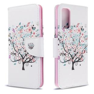 For Galaxy S20 Colored Drawing Pattern Horizontal Flip Leather Case with Holder & Card Slots & Wallet(Little Tree)