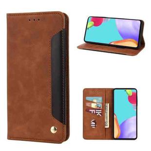 For Samsung Galaxy A23 5G Skin Feel Splicing Leather Phone Case(Brown)