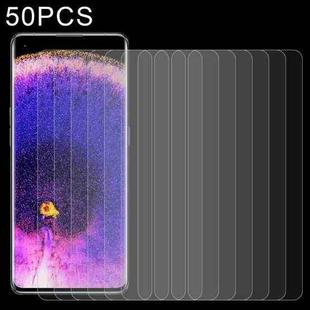 50 PCS 0.26mm 9H 2.5D Tempered Glass Film For OPPO Find X5