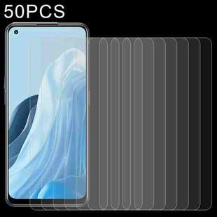 50 PCS 0.26mm 9H 2.5D Tempered Glass Film For OPPO Find X5 Lite / Reno8