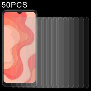 50 PCS 0.26mm 9H 2.5D Tempered Glass Film For Sharp Aquos V6