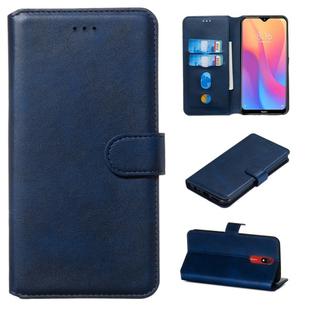 For Xiaomi Redmi 8A / Redmi 8 Classic Calf Texture Horizontal Flip PU Leather Case, with Holder & Card Slots & Wallet(Blue)