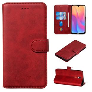 For Xiaomi Redmi 8A / Redmi 8 Classic Calf Texture Horizontal Flip PU Leather Case, with Holder & Card Slots & Wallet(Red)