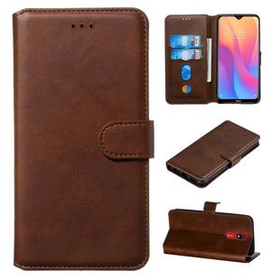 For Xiaomi Redmi 8A / Redmi 8 Classic Calf Texture Horizontal Flip PU Leather Case, with Holder & Card Slots & Wallet(Brown)