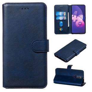For OPPO F11 Pro / R19 Classic Calf Texture Horizontal Flip PU Leather Case, with Holder & Card Slots & Wallet(Blue)