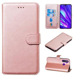 For OPPO Realme 5 Pro / Realme Q Classic Calf Texture Horizontal Flip PU Leather Case, with Holder & Card Slots & Wallet(Rose Gold)