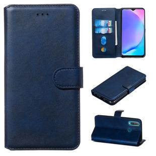 For Vivo U10 / Y15 / Y17 / Y3 Classic Calf Texture Horizontal Flip PU Leather Case, with Holder & Card Slots & Wallet(Blue)