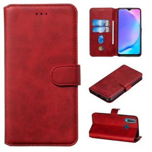 For Vivo U10 / Y15 / Y17 / Y3 Classic Calf Texture Horizontal Flip PU Leather Case, with Holder & Card Slots & Wallet(Red)