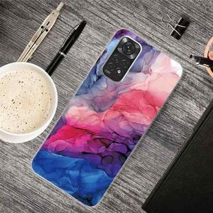 For Xiaomi Redmi Note 11 Global / Note 11S Abstract Marble Pattern TPU Phone Case(Abstract Red)