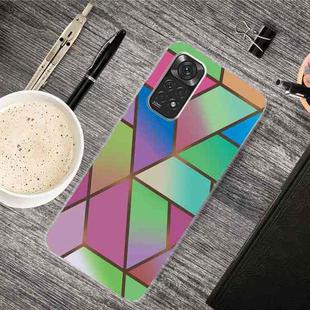 For Xiaomi Redmi Note 11 Global / Note 11S Abstract Marble Pattern TPU Phone Case(Rhombus Gradient)