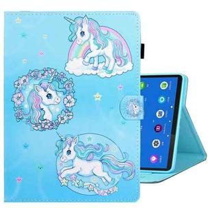 For Samsung Galaxy Tab A8 10.5 2021 Coloured Drawing Stitching Leather Tablet Case(Unicorn)