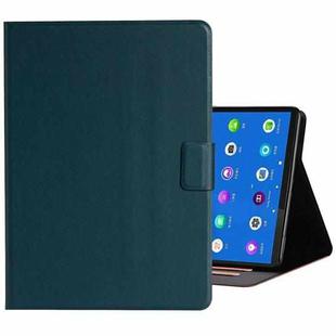 For Samsung Galaxy Tab A8 10.5 2021 Pure Color Leather Tablet Case(Dark Green)