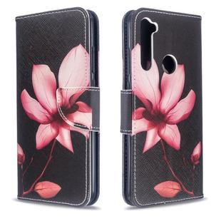 For Xiaomi Redmi Note 8T Colored Drawing Pattern Horizontal Flip Leather Case with Holder & Card Slots & Wallet(Lotus)