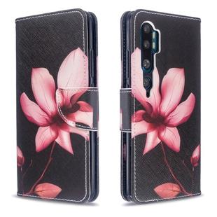 For Xiaomi CC9 Pro / Note 10 / Note 10 Pro Colored Drawing Pattern Horizontal Flip Leather Case with Holder & Card Slots & Wallet(Lotus)