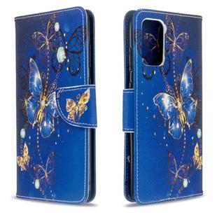 For Galaxy S20+ Colored Drawing Pattern Horizontal Flip Leather Case with Holder & Card Slots & Wallet(Purple Butterfly)