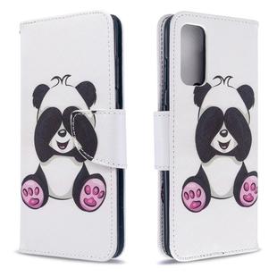 For Galaxy S20 Colored Drawing Pattern Horizontal Flip Leather Case with Holder & Card Slots & Wallet(Panda)