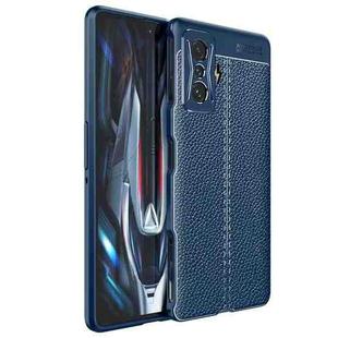 For Xiaomi Redmi K50 Gaming Litchi Texture TPU Shockproof Phone Case(Navy Blue)